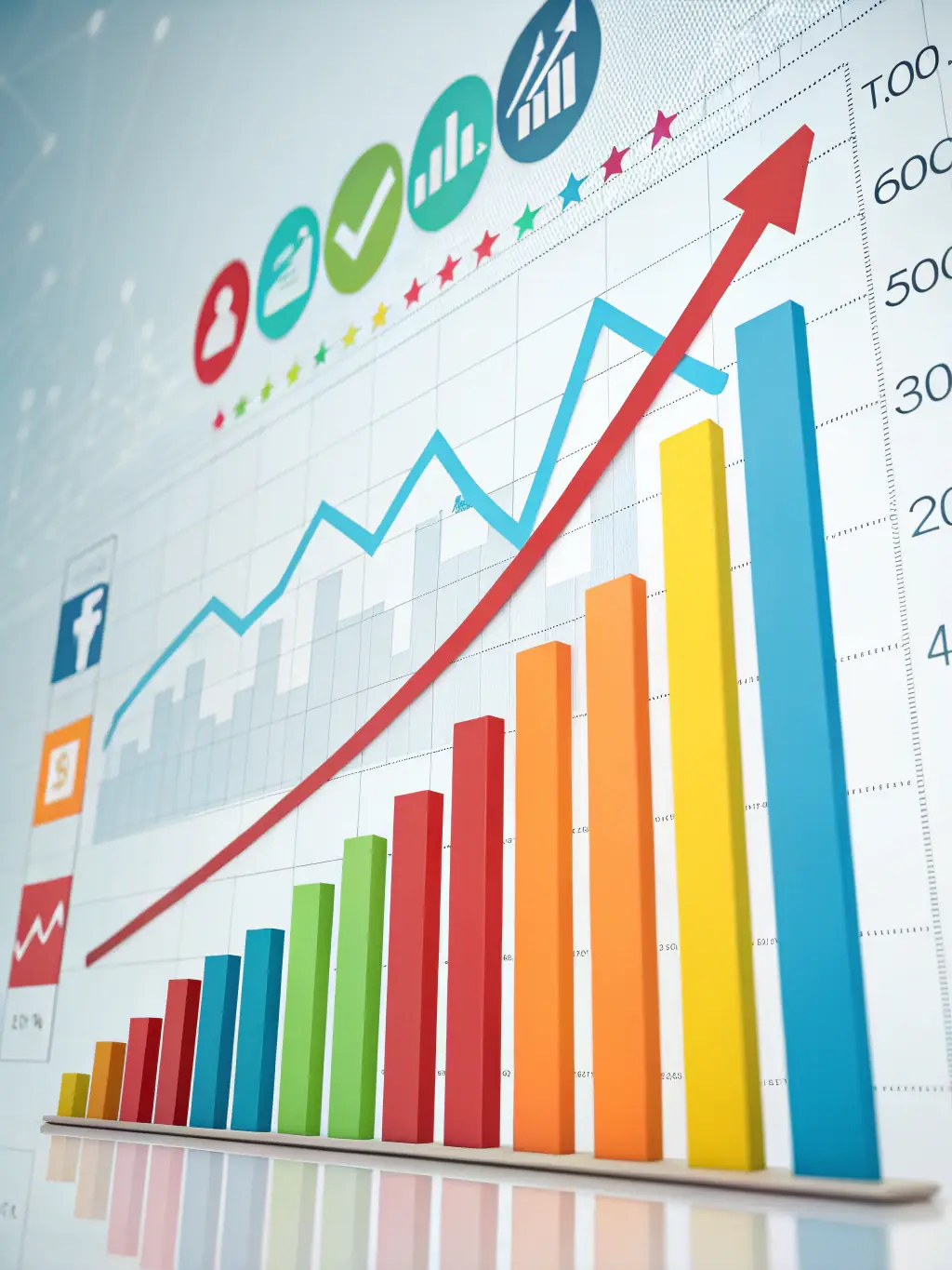 A graph showing a significant increase in website traffic after SEO optimization, with the Boundless Digital Agency logo subtly placed in the corner.