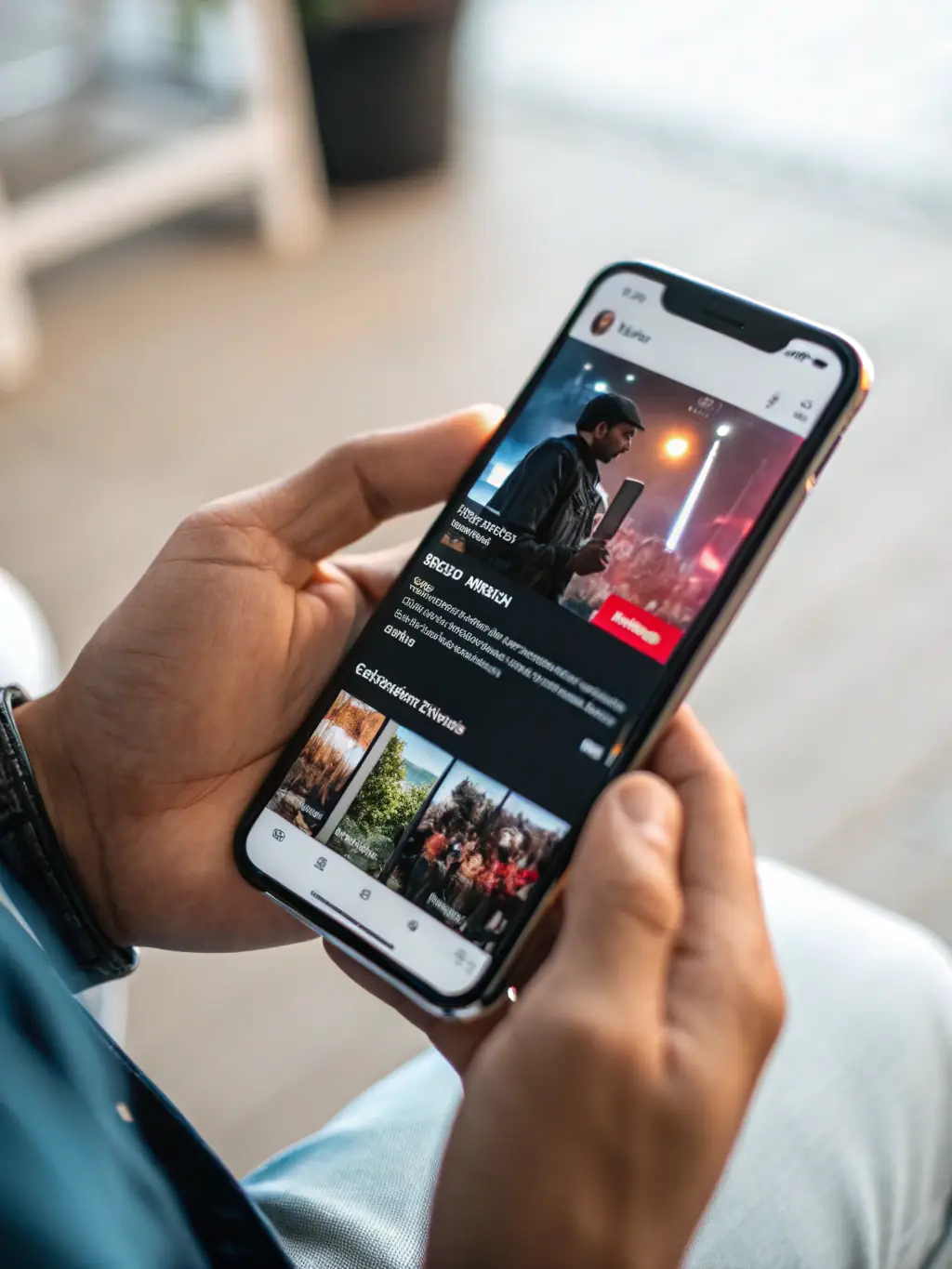 A modern smartphone displaying a vibrant social media profile of a legacy artist, showcasing their engagement with fans.