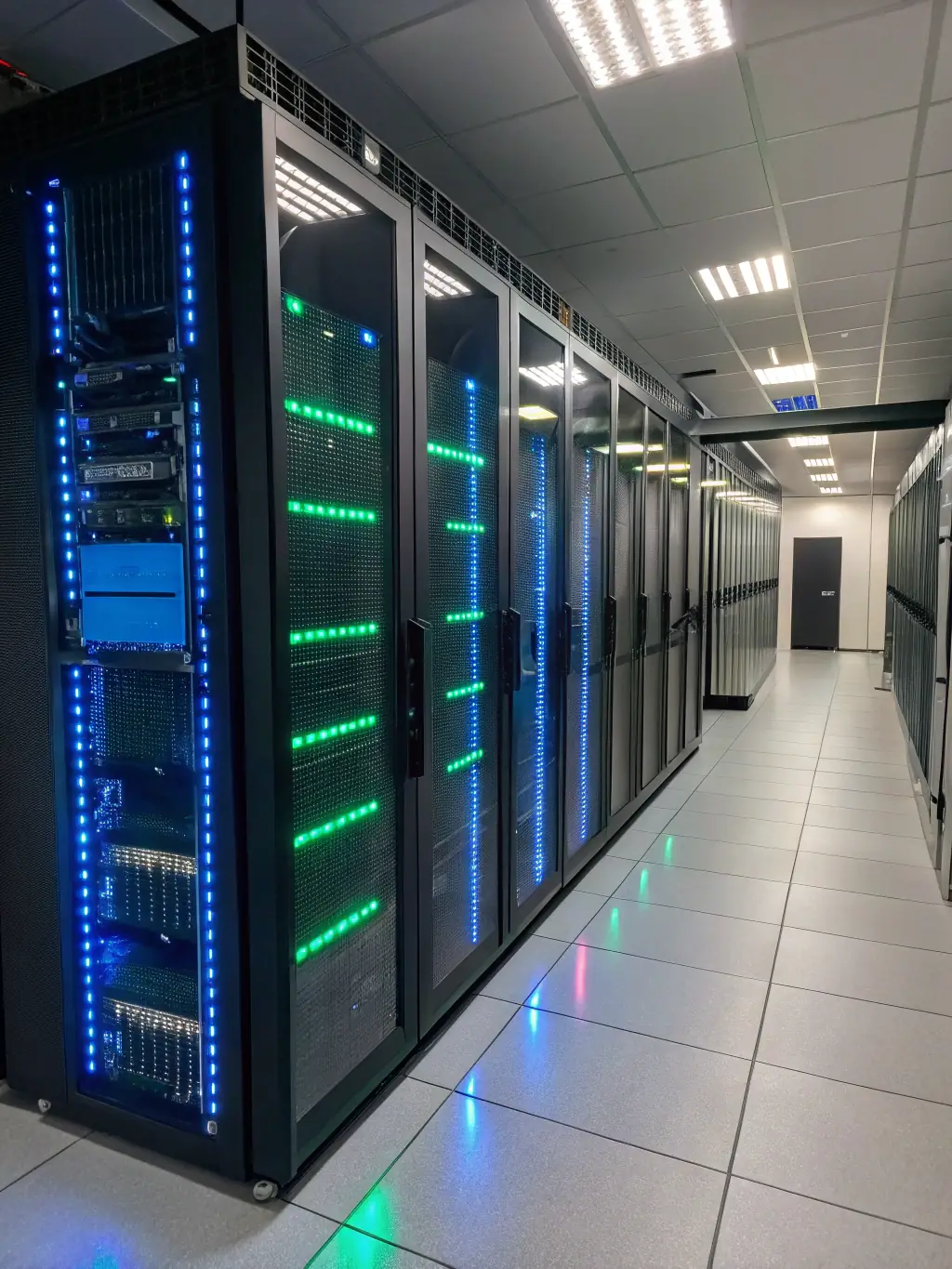 A robotic arm interacting with a server rack, symbolizing the diagnosis of automation issues within a digital marketing system. The image should be clean and modern.