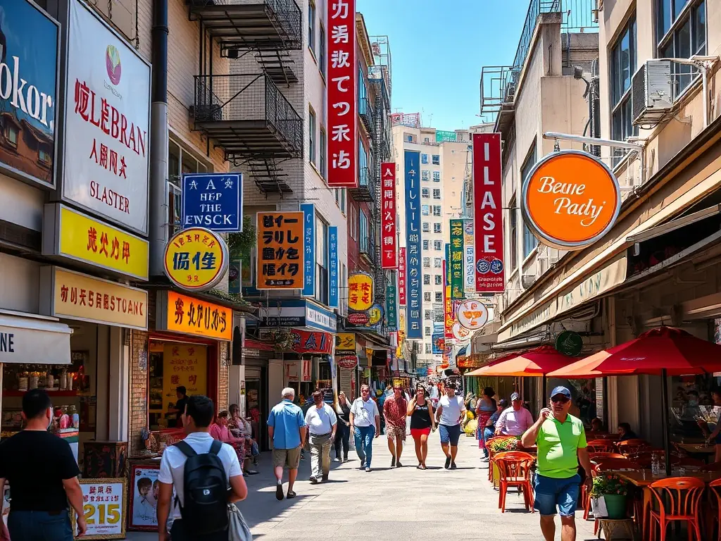 An image of a bustling local business district, highlighting the importance of targeted local marketing efforts.
