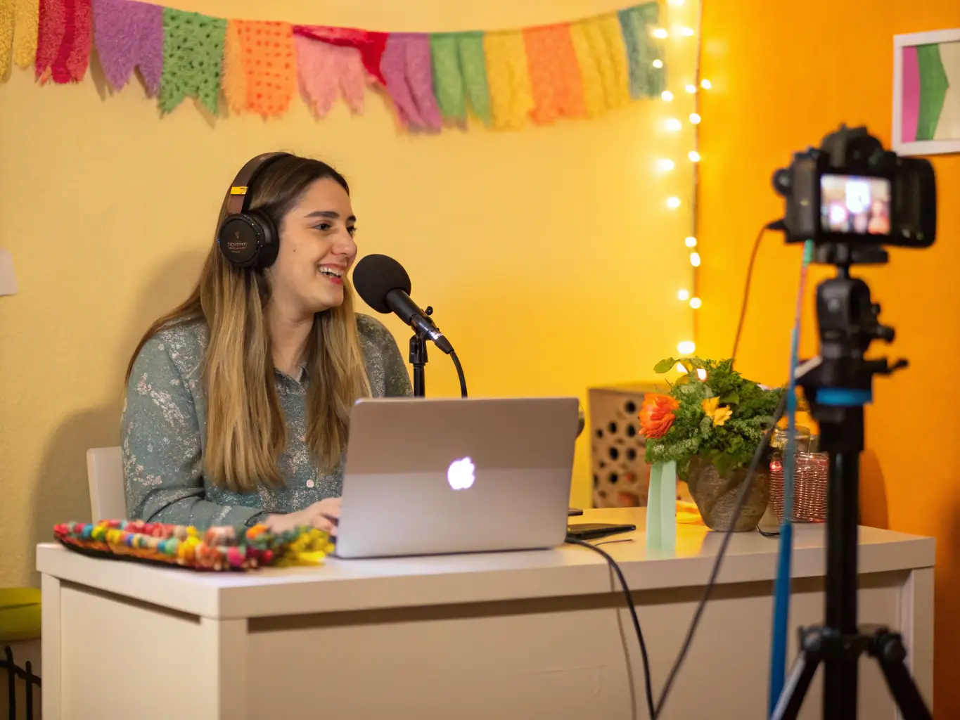 An image of a content creator engaging with their audience, representing the effectiveness of a creator conversion strategy.