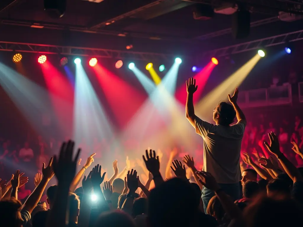 A vibrant image showcasing a successful music artist's concert, symbolizing the impact of a well-executed music rollout campaign.